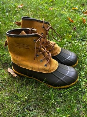 LACROSSE uplanderII 6” rustic brown duck boots women 9 leather/rubber waterproof